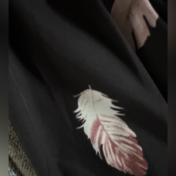 Never been worn long sleeve black top with feathers size 12 - Picture 2 of 3